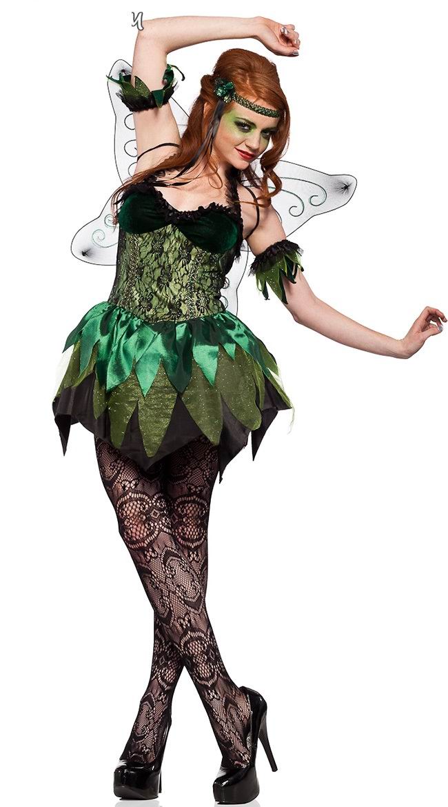 F1473 Sexy Green Absinthe Fairy Gothic Costume